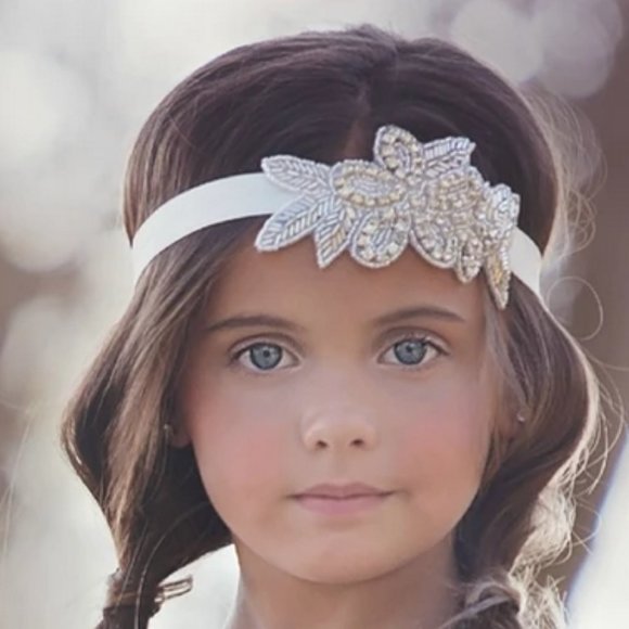 NWT ~ Think Pink Bows Perfection Leaf Headband Grey 4yrs & up - Picture 2 of 3